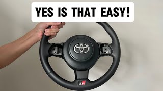 How to remove GR86 BRZ steering wheel [upl. by Nottirb502]