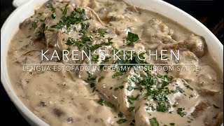 Lengua Estofado in Creamy Mushroom Sauce [upl. by Dasha]