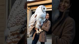 Giant pet owl discovered in Norwayowl norway animal animalsoftiktokfyp babyanimals [upl. by Seys]