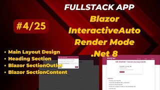 Part 4 of 25  Complete Fullstack Course Project with Blazor InteractiveAuto Render Mode in Net 8 [upl. by Haff849]