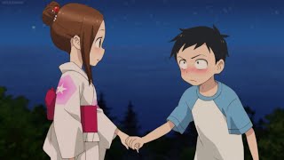 Nishikata and TakagiSan Hold Hands at the Summer Festival  Karakai Jouzu No TakagiSan 2 Ep 12 End [upl. by Oinotna400]