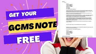 How to apply for your GCMS NOTE 4 FREE [upl. by Haeluj]