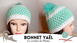 Comment faire un bonnet au crochet  Modèle Yaël 🧶 Modèle Facile et Rapide ⭐️ Toutes tailles [upl. by Ekaterina]