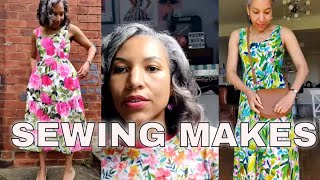 DIY Sewing Makes  Show amp Tell  Burda 62023 103 DVF Wrap Dress Vogue 2000 Pattern M6044 [upl. by Alleuqahs]