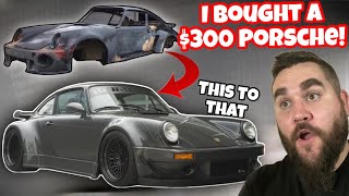 I BOUGHT A 300 DOLLAR PORSCHE Start to finish on the TURBO budget rat rod build [upl. by Euqnom]