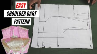 Shoulder Princess Dart Pattern Tutorial  shoulder dart bustier  for beginners  how to [upl. by Yetti]