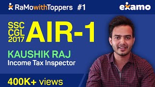 SSC CGL 2017 Topper Kaushik Raj AIR 1  RaMo with Toppers Episode  1 Apttrix SSC CGL Classes [upl. by Juan]