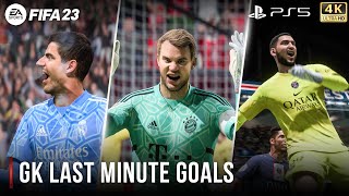 FIFA 23  Goalkeeper Last Minute Goals  PS5™ 4K 60FPS [upl. by Acinhoj]