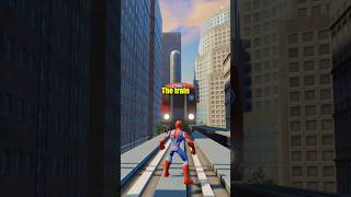 What happens if the train hits Peter in all the SpiderMan games videogames easteregg gaming [upl. by Sylado]