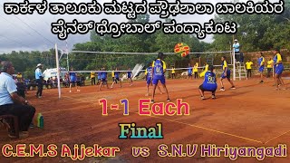 Karkala Taluk Level High School Girls Throw ball final match🔥 throwball girls [upl. by Erodeht]