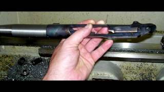 Gunsmithing Mosin Nagant Conversion to 4570 Govt Gunworks [upl. by Ahsiekit]