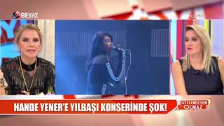 Hande Yenerin yılbaşı konserinde olay çıktı Yumruklar havada uçuştu [upl. by Assennev]