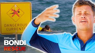 Bondi Lifeguard Nearly Drowns Saving Swimmers [upl. by Adamsen]