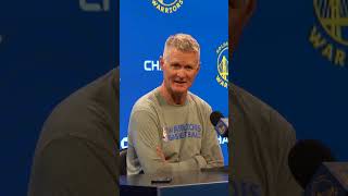 STEVE KERR quotTheres an aura about Klay that connected our fans to him right awayquot [upl. by Eitsirhc655]