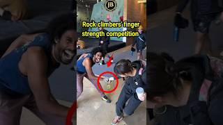 Rock climbers finger strength competition [upl. by Eelarual958]