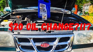 2000 kia sportage oil change kia diy oilchange [upl. by Nuyh]