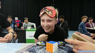 World Record Blindfolded 3x3 Rubiks Cube Solve Former  1210  Charlie Eggins [upl. by Anaoj]