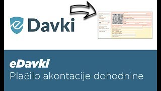 eDavki  Plačilo akontacije dohodnine [upl. by Morentz]