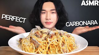 ASMR PERFECT CARBONARA MUKBANG amp COOKING EATING SOUNDS [upl. by Nnazus]