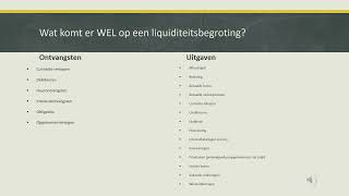 Liquiditeitsbegroting [upl. by Frederica]