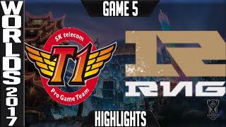 SKT vs RNG Highlights Game 5  Semifinal World Championship 2017 SK Telecom T1 vs Royal G5 [upl. by Nojid]