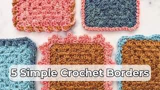 FAST and EASY Crochet Borders for Beginners  Crochet Edging for Blankets Tutorial [upl. by Iorio]