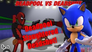 Battle To The Death  Sonic REACTS To Deadpool Vs Deadshot  Cartoon Beatbox Battle REACTION [upl. by Domenic473]