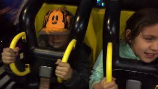 CARNIVAL RIDES Terrified 6 year old never been on an upside down ride before  FIRE BALL [upl. by Islek505]