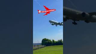 Close Up 777 Approach at Heathrow planespotting aviation somebloke [upl. by Nosa]