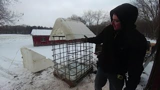 THE ULTIMATE FIREWOOD STORAGE SOLUTION AN IBC TOTE WITH PLASTIC ROOF  COMPLETE BUILD [upl. by Romine451]