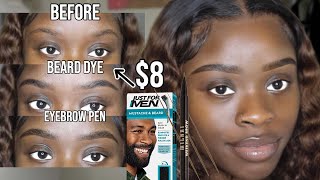 2 Cheap At Home Brow Tinting Products  Beginner Friendly Eyebrow Tutorial  Dark Skin Makeup WOC [upl. by Teryl]