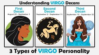 Different Types of Virgo Personality  Understanding Virgo Decans virgo [upl. by Aihsenal722]