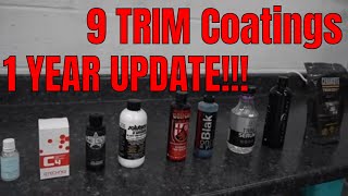 9 Way Plastic Trim RestoreProtectant Comparison 1 YEAR UPDATE [upl. by Lorilee]