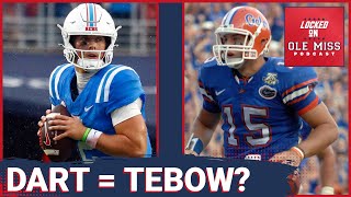 Jaxson Dart has Ole Miss thinking 2008 Tim Tebow with Florida on deck  Ole Miss Rebels Podcast [upl. by Cinimod]