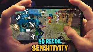 Best No Recoil Sensitivity Setting In Free Fire ☠️  200 Sensitivity⚙️default dpi [upl. by Gabor]