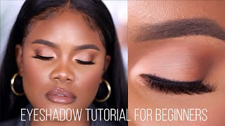 EYESHADOW TUTORIAL FOR BEGINNERS Very Detailed [upl. by Yeknarf]