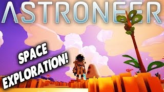 Cave Exploration Base Building Astroneer Gameplay [upl. by Epilif]