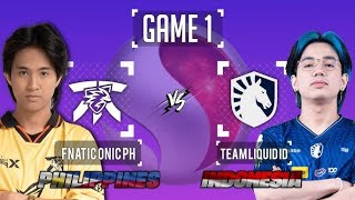 Fnatic ONIC PH vs Team Liquid ID GAME 1 Snapdragon Pro Series Season 6  FNOP VS TLID ESPORTSTV [upl. by Holtz920]