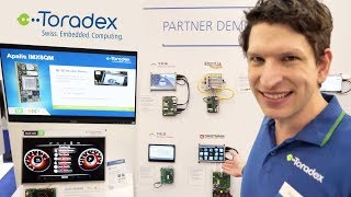 Toradex Apalis iMX8QM NXP iMX 8QM and more demos at EW2018 [upl. by Ecnerrot]