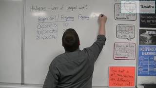 Core Maths  Histograms with bars of unequal widths [upl. by Dranik]