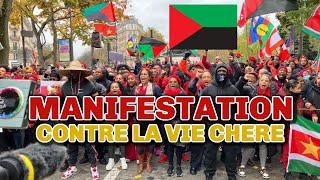 🔴MANIFESTATION CONTRE LA VIE CHERE PARIS 🇲🇶 LES ANTILLAIS SAVENT ETRE SOUDES CONTRE LA PROFITA [upl. by Yllime]