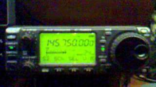 Ricezione ponte ripetitore R6 MONTE SECCHIETA con icom ic706mkII [upl. by Leumas]