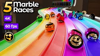 Awesome Marble Race 5Race Marble Championship  marblerace marbles marblerun blender 60fps [upl. by Fernas]