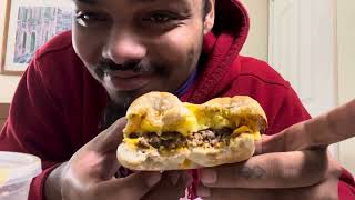 ASMR  McDonald’s breakfast bagel Mukbang ￼ [upl. by Nhguavoj]