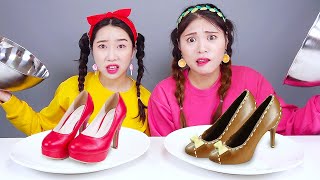 Chocolate VS Real Food Challenge DONA Mukbang [upl. by Aicilla857]