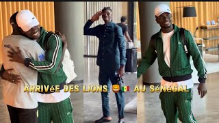 Arrivée des Lions 🦁🇸🇳 du Sénégal 🇸🇳 à Diamniadio Sadio Mane présent [upl. by Ahterod]