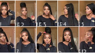 12 knotless box braids hairstyles [upl. by Emiolhs999]