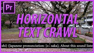 Crawl Text in Adobe Premiere Pro News Ticker [upl. by Clardy]