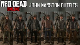 Red Dead Online  John Marston outfits Tutorial [upl. by Nahshu524]