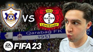 QRUP BİRİNCİLİYİ UĞRUNDA QARABAĞ vs BAYER LEVERKUSEN  QARABAĞ ilə AVROLİQA MARAFONU 5  FIFA 23 [upl. by Ecirad]